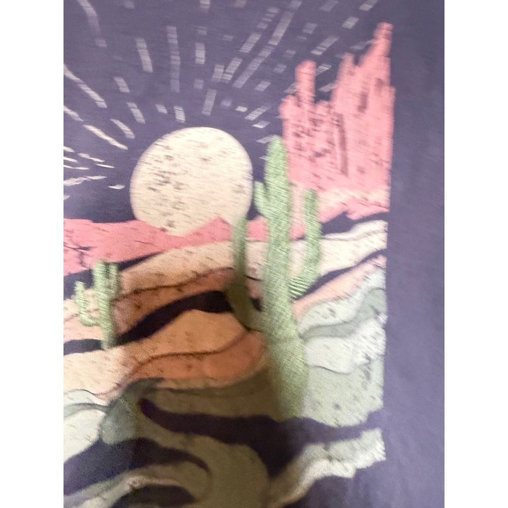 Love & Lazy Days Arizona Graphic Tee Charcoal Gray Desert Boho Cotton Shirt M - Picture 2 of 6